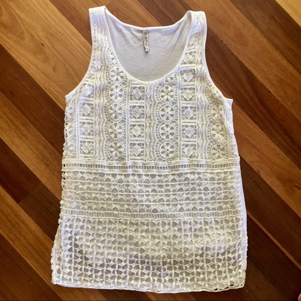XCVI Crochet Tunic Tank